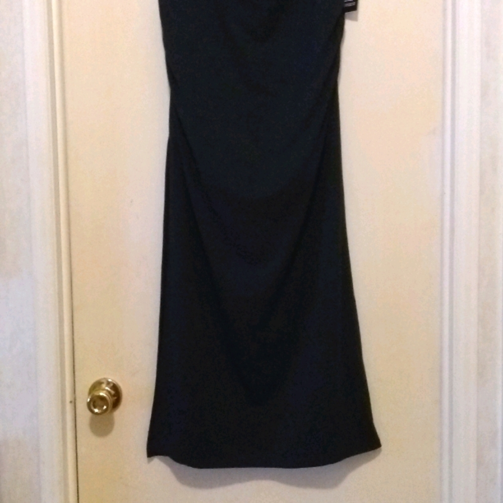 Deep Cut Black Skirt